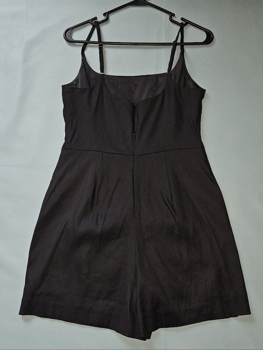 Madewell Squareneck Smocked Linen Mini Skort Romper In Jet Black - Picture 3 of 11